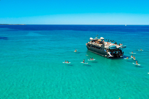 Ibiza: Formentera Boat with Open Bar, 3 meals & Sunset Party ADVANCE: Standard selection of food & open bar option