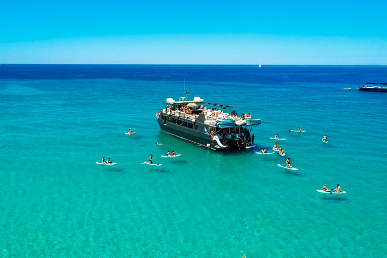 Ibiza: Formentera Boat with Open Bar, 3 meals & Sunset Party ADVANCE: Standard selection of food & open bar option