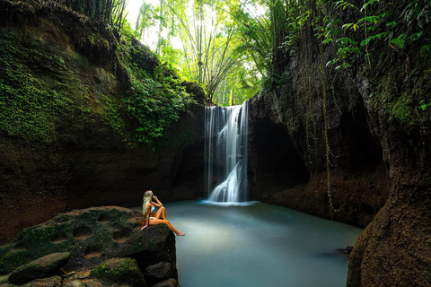 Ubud: gita di 1 giorno con guida tra cascate e terrazze di risoUbud: gita di 1 giorno alle cascate e alle risaie