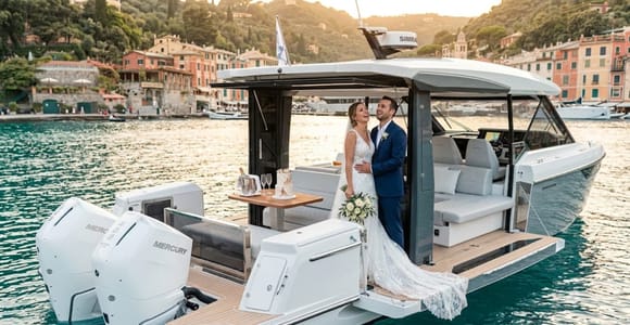Exclusive Wedding Photoshoot on Board the Saxdor 400 GTO