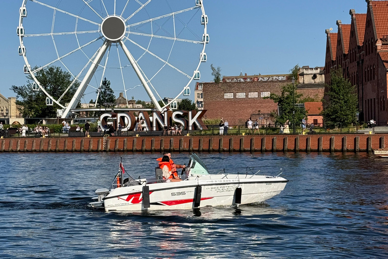 Gdańsk: Private Electric Boat Rental, No License Needed
