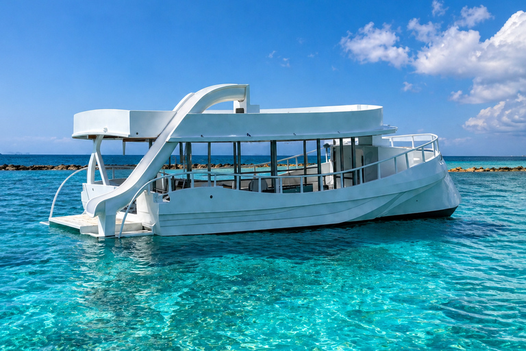 Paphos: Glass-Bottom Boat Cruise with fun slide