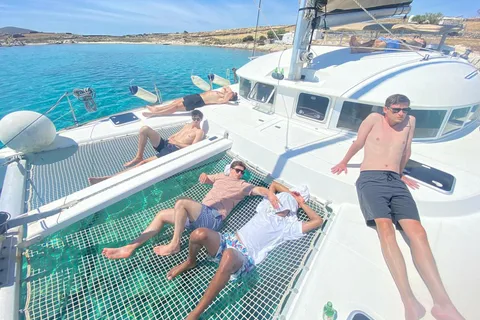 Mykonos : croisière en catamaran avec repas et boissons