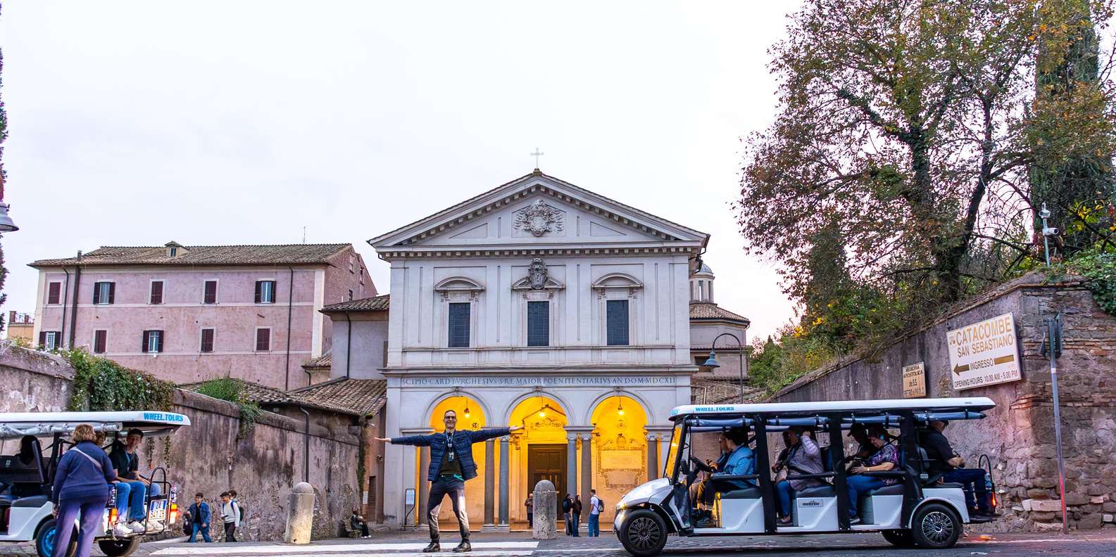 Rome: Catacombs and Appian Way Golf Cart Small-Group Tour