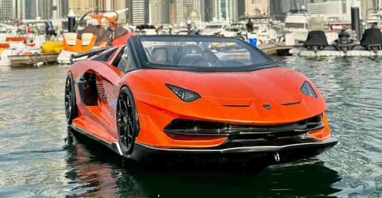ランボルギーニ　ダイジェストカー ドバイ：ドバイマリーナで高級ランボルギーニジェットカーレンタルをご