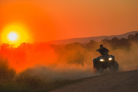 Marrakech: Agafay Desert Quad bike pool & Dinner fire show Quad Bike, Dinner with Show