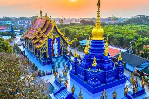 Chiang Mai : Temples du Bouddha blanc, du Bouddha bleu et du Grand Bouddha à Chiang Rai