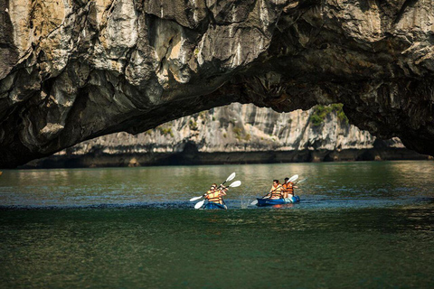 Ha Long Bay Luxury Day Cruise: Caves, Island & Sunset Escape Private Tour Guide & Shared Car Transfer & Shared Cruise