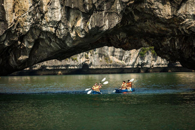 Ha Long Bay Luxury Day Cruise: Caves, Island & Sunset Escape Private Tour Guide & Shared Car Transfer & Shared Cruise