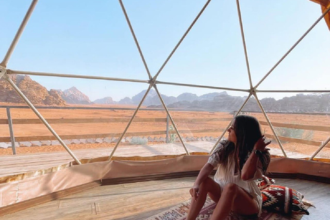 Wadi Rum: 2-Day Jeep Tour, Hiking, and Camping Tour Hot Balloon Tour