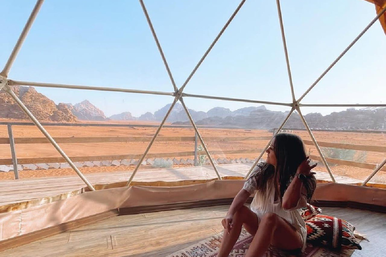 Wadi Rum: 2-Day Jeep Tour, Hiking, and Camping Tour Hot Balloon Tour