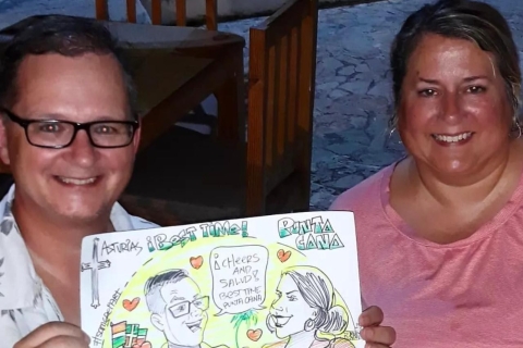 Experiencia de caricatura en vivo en Punta Cana