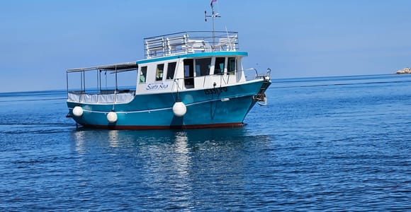 Vrsar: Bootstour durch den Lim-Fjord mit Schwimmen in der Nähe der Piratenhöhle Vrsar: Bootstour durch den Lim-Fjord mit Schwimmen in der Nähe der Piratenhöhle