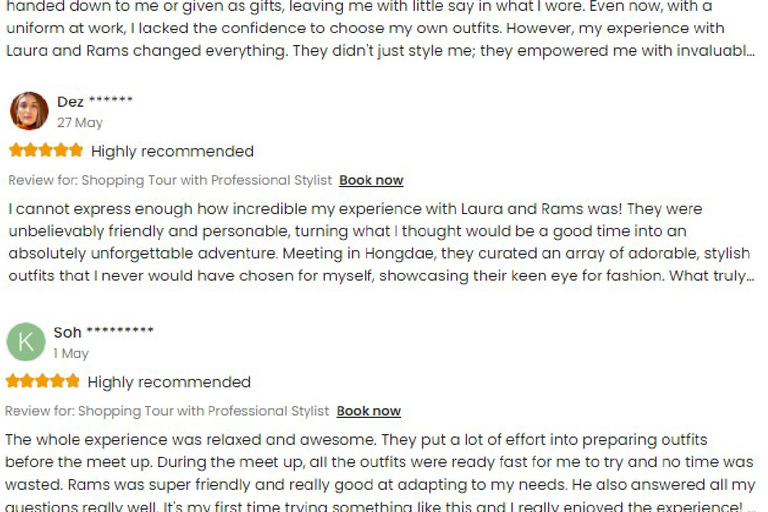 Seoul: K-Fashion Shopping Tour with a Professional Stylist