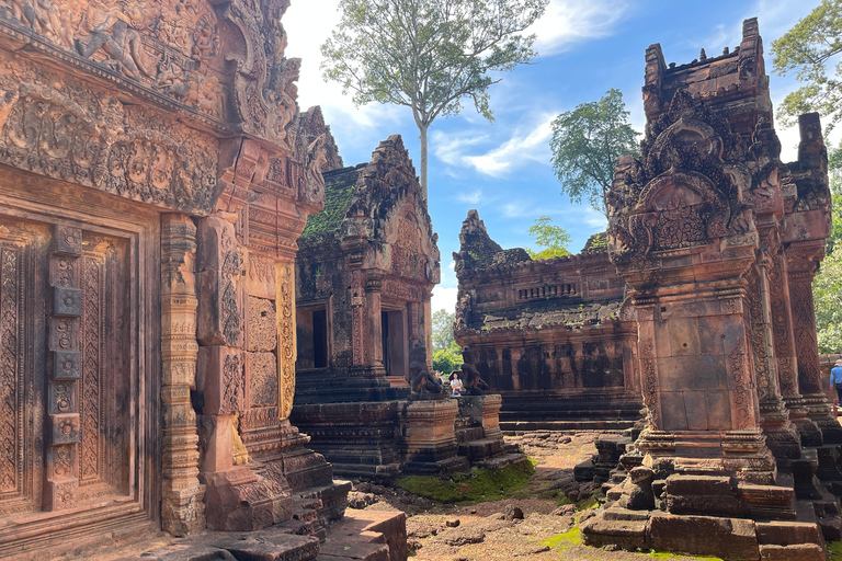 Beng Mealea Banteay Srei and Phnom Kulen Waterfall Day Tour Small-Group Tour