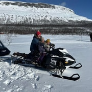 Tromsø: Kilpisjärvi Snowmobile, Ice Fishing & Campfire Tour
