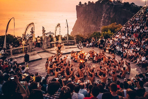 Bali: Biljett till Kecak Fire Dance Show &amp; Uluwatu Temple inträdesbiljettRundresa med hotelltransfer