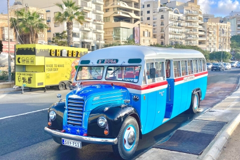 Excursions en bus d'époque à La Valette/Sliema/MdinaTour de ville en bus ancien pour La Valette/Sliema/Mdina