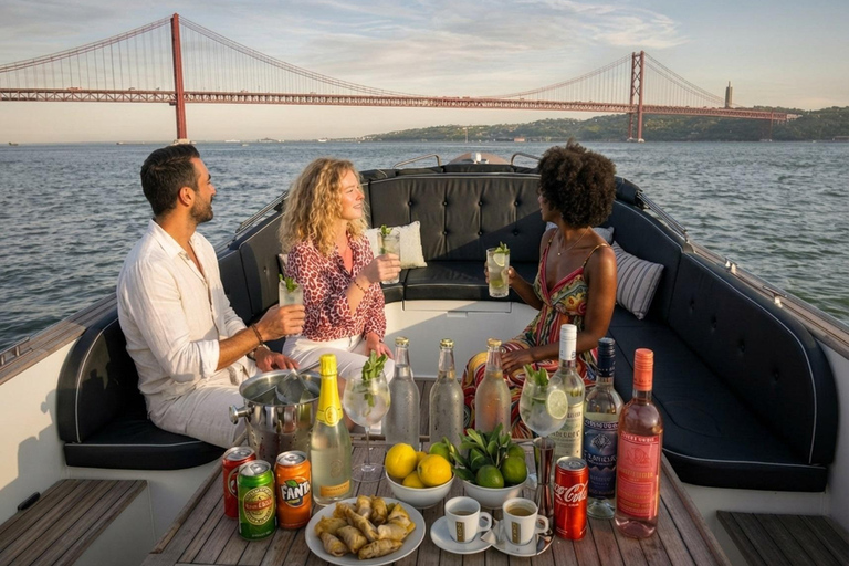 Lisbon: Pastel de Nata & Coffee Premium Boat Experience Lisbon – Sunset Porto Tonic Premium Boat Experience