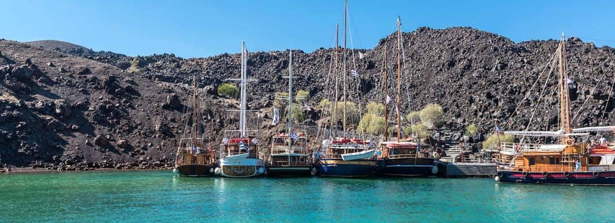 Au départ de Santorin : Croisière sur le volcan et coucher de soleil à Oia