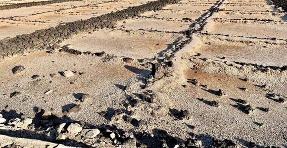 Route guided on the volcanic coast of Lanzarote.