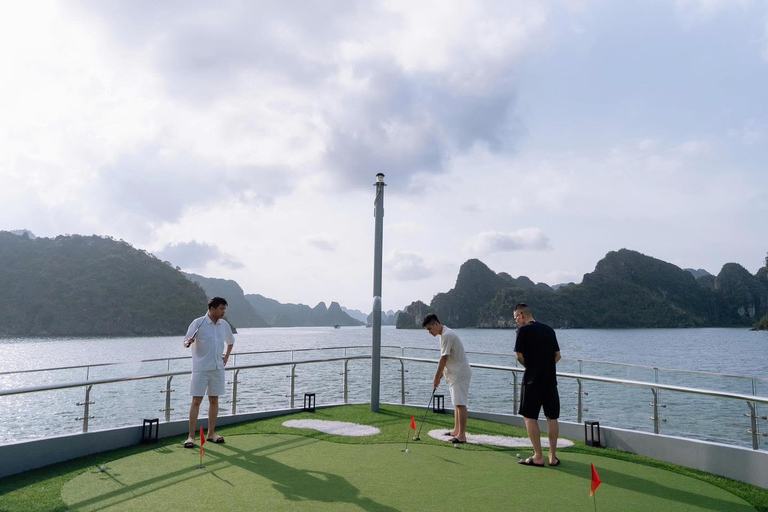 Hanoi:Halong Bay–Lan Ha Bay-Kayak,Swimming Luxury Day Cruise From Halong: Discover Halong Bay Full Day Cruise 5*
