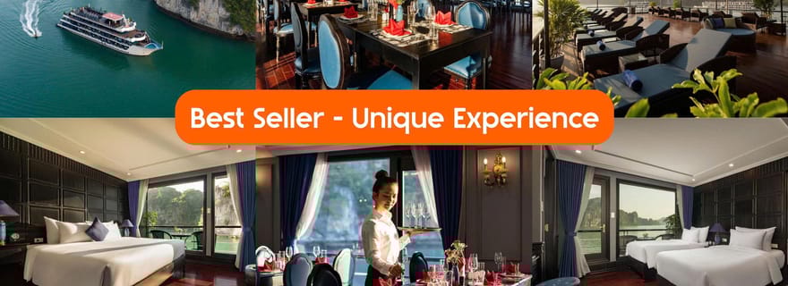 Croisière de 2 jours en 5 étoiles dans la baie d'Halong avec repas et kayak