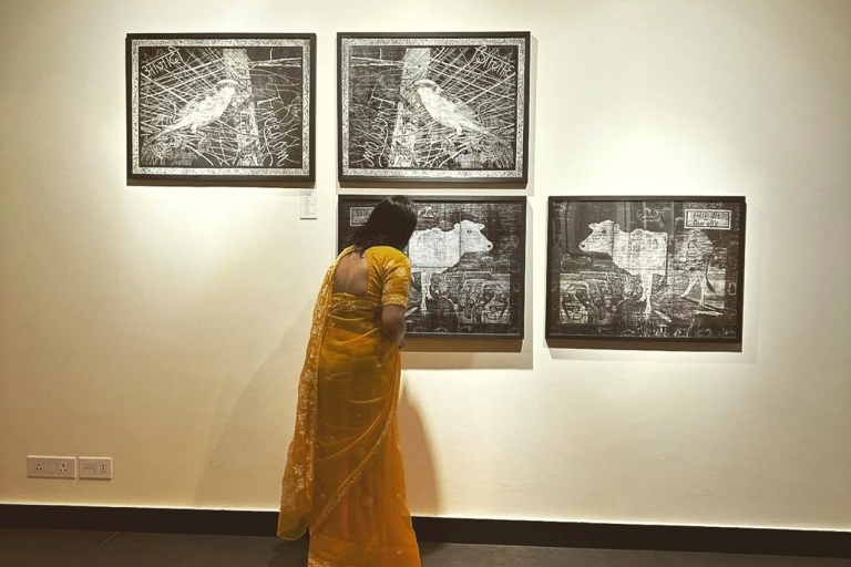 Delhi : Promenade dans le quartier des arts avec visite d'une galerie et d'une cage d'escalierDelhi Art Tour sans repas assis dans le sud de l'Inde