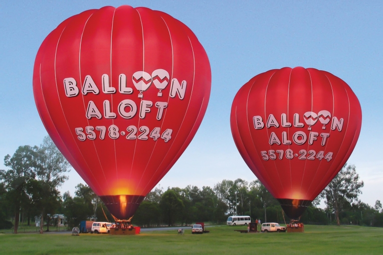 Gold Coast Australien Sonnenaufgang Heißluftballonflug60-minütiger Ballonflug mit Champagnerfrühstück