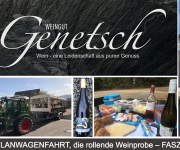 Lieser: covered wagon ride, the rolling wine tasting with picnic basket