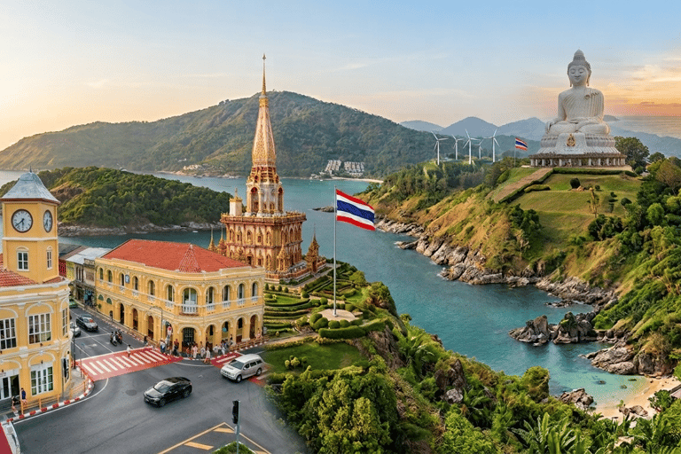 Phuket: City Tour, Hidden Beach & Sunset at Promthep Cape