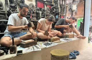 Kathmandu: Holzschnitzerei-Workshop mit lokalem Kunsthandwerker (Thamel)