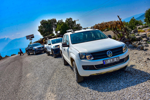 Antalya: Guided Self-Driven Jeep Tour with Rafting and Lunch