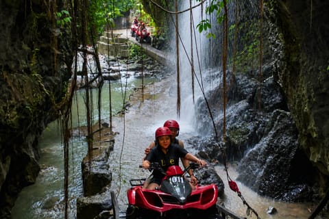 Ubud: Quad ATV Waterfalls & Barong Caves