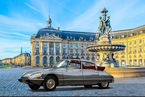 Bordeaux: Presidential Citroën DS City Tour Tour 2H by night