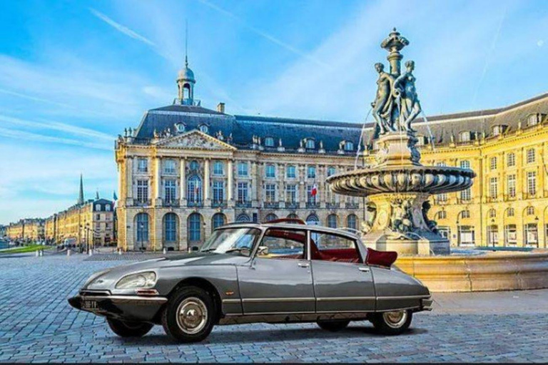 Bordeaux: Presidential Citroën DS City Tour Tour 2H by night