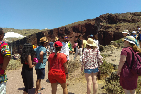 Santorini: Red Beach, Megalochori, and Oia Sunset Tour