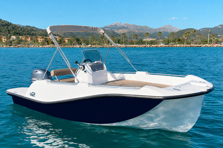 Barcelona: No license needed Boat Rental 4h Boat Rental up to 6 people