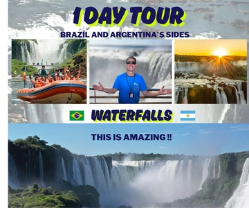 Iguassu Waterfalls: 1 Day Tour Brazil and Argentina's sides