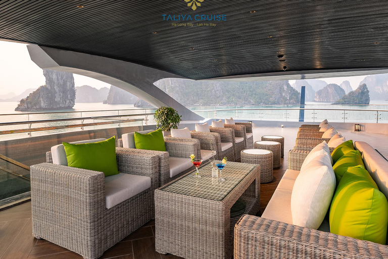 Ha Long & Lan Ha Bay Luxury Yacht: Dark Cave, Kayak, Sunset Private Car Transfer & Private Tour Guide & Shared Boat