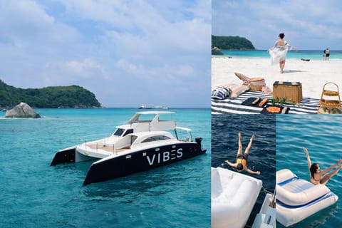 Phuket Luxury Catamaran Tour to Racha: Water Toys, Picnic and Sunset