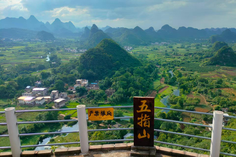 Yangshuo: Cuiping Wuzhishan & Moon Mountain Tour