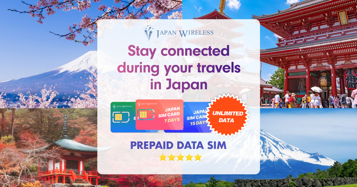 Karta SIM Bez Limitu Danych Dla Japonii Od 7 Do 30 Dni GetYourGuide