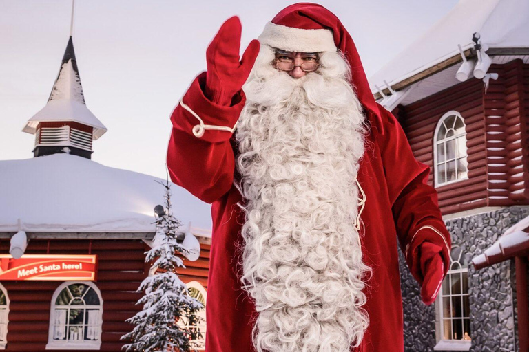 Rovaniemi: Pueblo de Papá Noel + paseo en trineo tirado por perros y renos