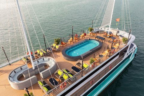 Hanoi: Aurora Halong Day Cruise - Lunch, Kayak, Swim, Cave from Halong: Cruise with Buffet, Kayaking (No transfer)