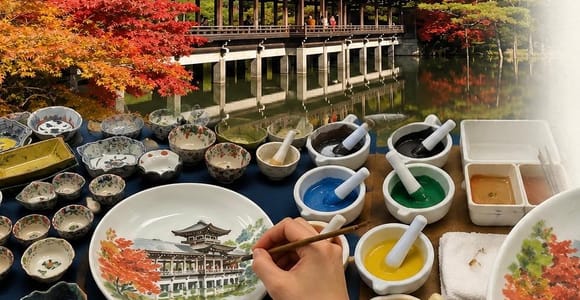 Kyoto: Heian Shrine Garden Tour & Tableware Painting Class