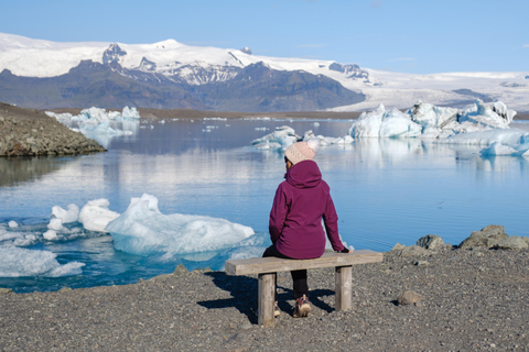 From Reykjavík: Diamond Beach, Glacier Lagoon & Boat Tour Free pick up from Bus Stop #12 with BOAT ride