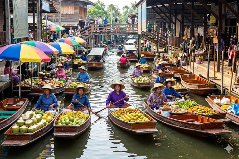 Bangkok: Railway & Floating Market Private Tour with Driver