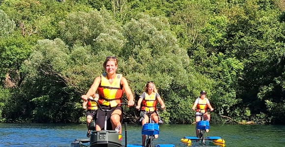 Split/Omiš: Wasserfahrrad-Safari auf dem Fluss Cetina Split/Omiš: Wasserfahrrad-Safari auf dem Fluss Cetina