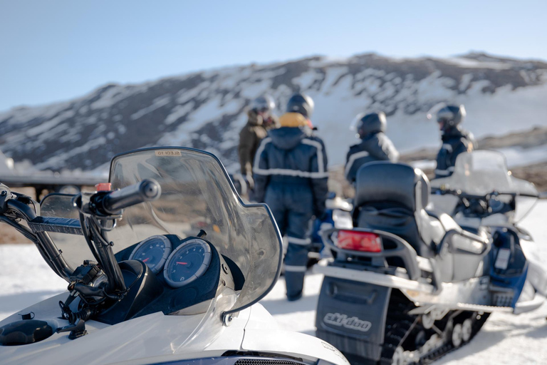 Akureyri: Lake Mývatn Snowmobile Tour with Pickup
